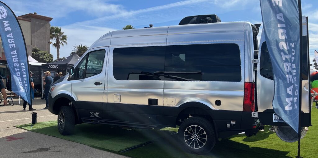 Vans on display at the Adventure Van Expo. 