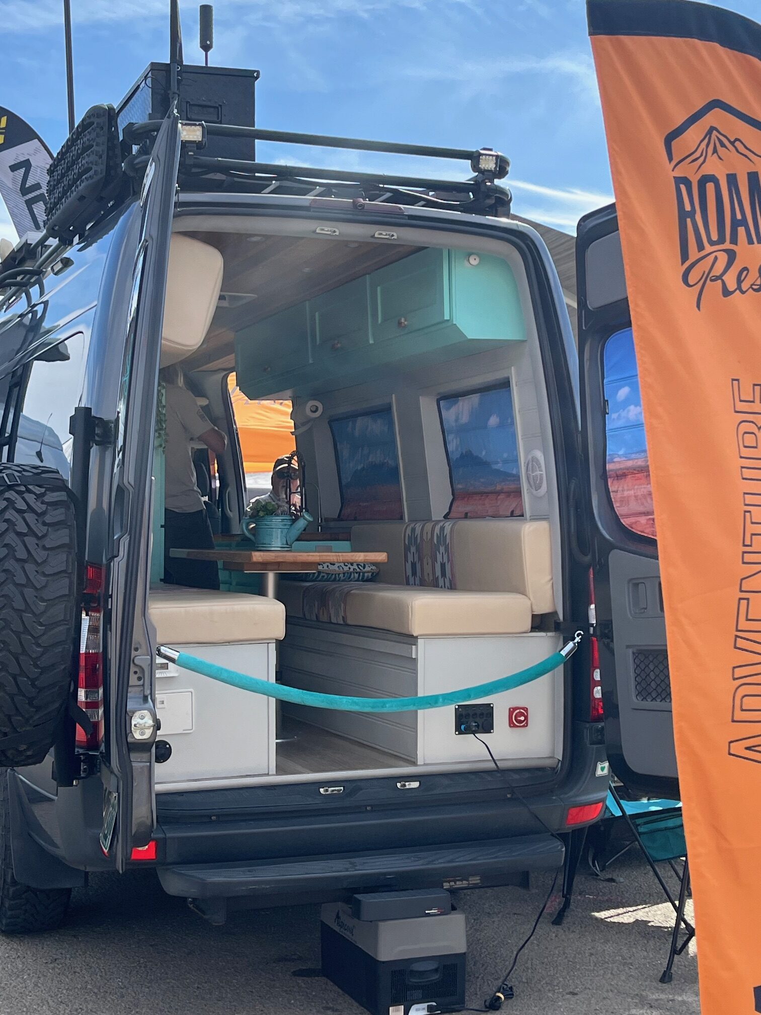 Vans on display at the Adventure Van Expo. 